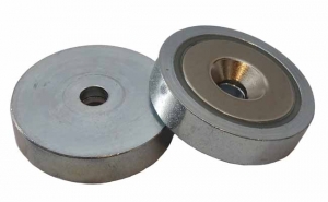 Measurements Low Magnetic Base Disc magnet Through hole Neodymium Up to 80ºC